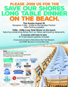 Save Our Shores Long Table flyer