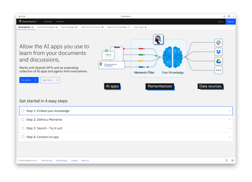 SkyDeck AI Inc. Unveils Rememberizer AI, Revolutionizing AI Application Personalization