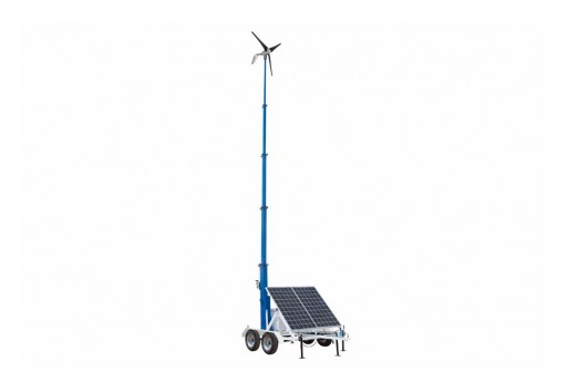 Larson Electronics Releases Solar/Wind 30-Foot LED Light Tower, 160W Wind Generator, 12V 250aH Gel Cell Battery With Charger