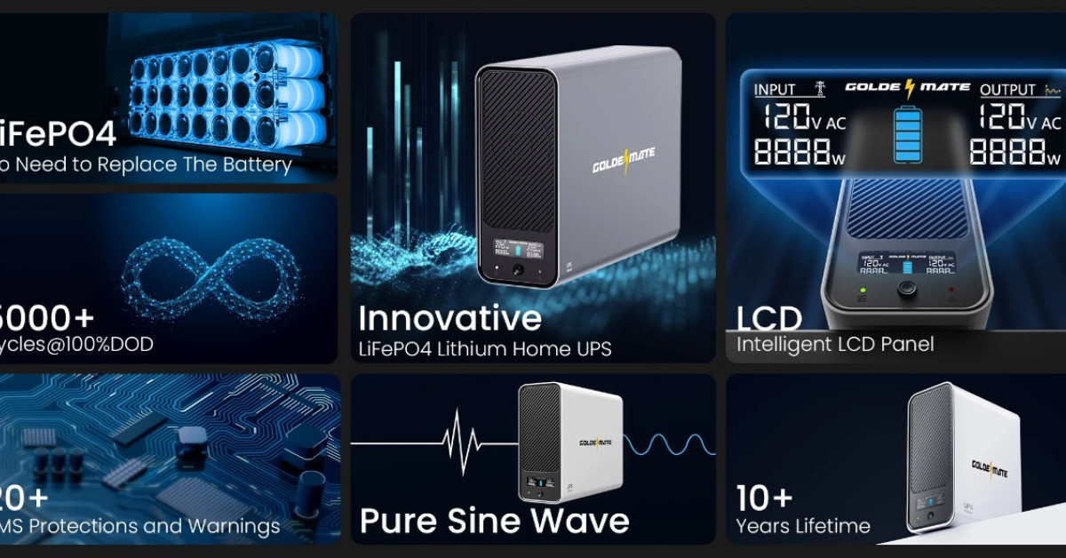 Goldenmate Introduces Next-Gen UPS Systems to Deliver Safe and Reliable Backup Power for Homes and Offices
