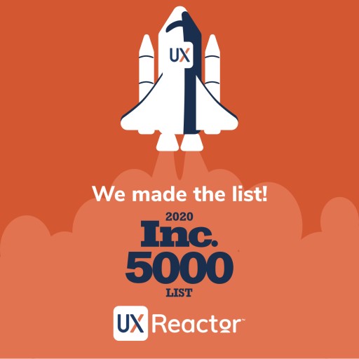 UXReactor is Recognized on Inc. 5000 With 174% Revenue Growth