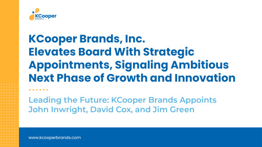 KCooper Brands, Inc. Elevates Board With Strategic Appointments, Signaling Ambitious Next Phase of Growth and Innovation