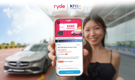Ryde Partners with Kris+ to Let Members Redeem Miles for Everyday Rides