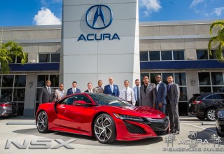 Acura of Pembroke Pines Sales Team with the 2017 Acura NSX