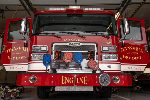 Escalade Sports & Evansville Garage Doors Give Back to Local Fire Department