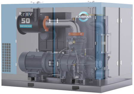 The Kaishan USA KRSV Oil-Flooded Rotary Screw Vacuum Pump