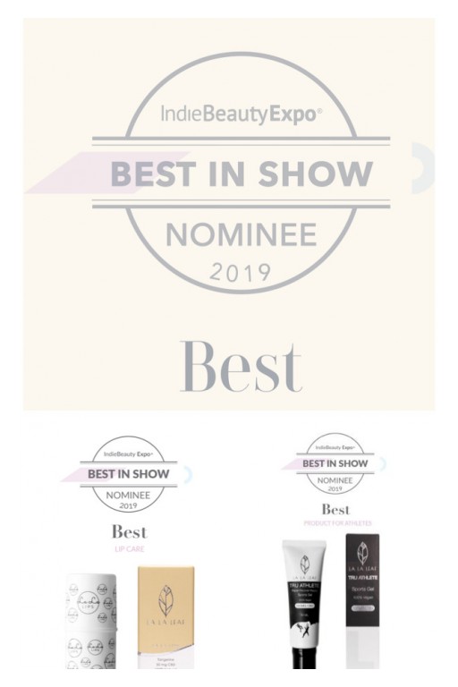 CBD Skincare Company, LA LA LEAF, Nominated for 'Best in Show' at 2019 Indie Beauty Expo