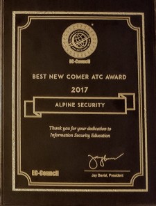 2017 Best Newcomer ATC Award - Alpine Security