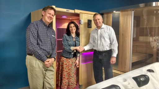 Local Business Professional Wins Drawing for Free Home Sauna