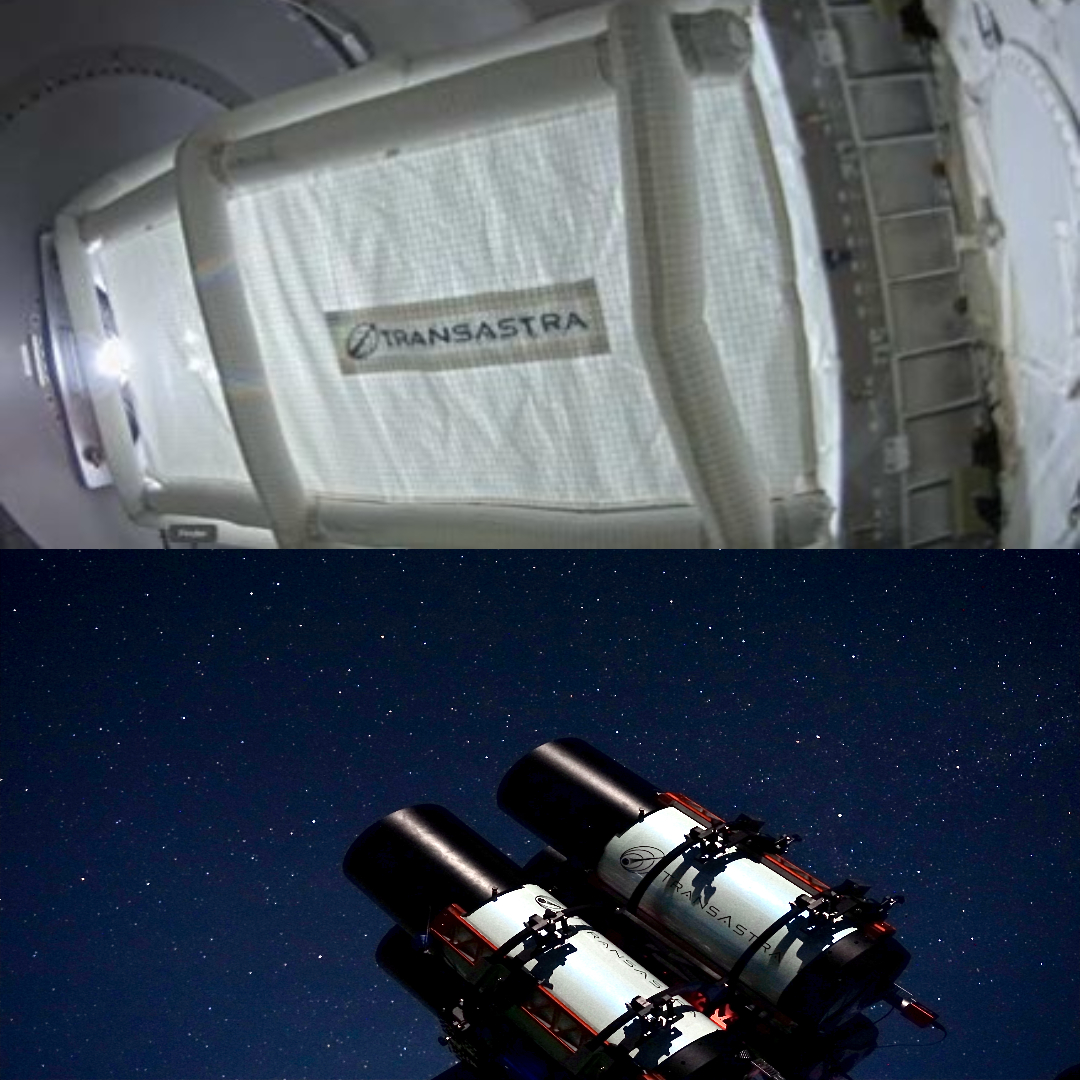 TransAstra 's Products (Top: Capture Bag System Bottom: TKO Observatory Module)
