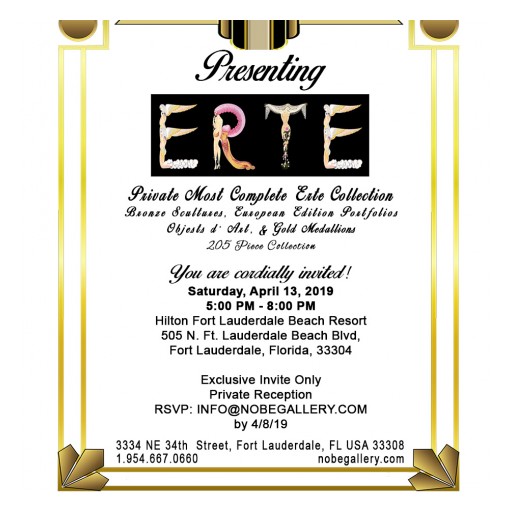 Erté Original & Complete Art Collection - Private Red Carpet Showing Event April 13, 2019