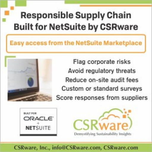 CSRware's Responsible Supply Chain and Conflict Minerals Management Software Achieves 'Built for NetSuite' Status