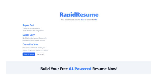 Revolutionize Your Job Search With Rapid Resume: AI-Powered Resume Builder for Perfect Job Matches