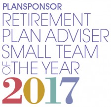 2017 PLANSPONSOR Retirement Plan Adviser of the Year in the Small Team category