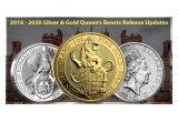 2016-2020 Silver & Gold Queen's Beasts Release Updates