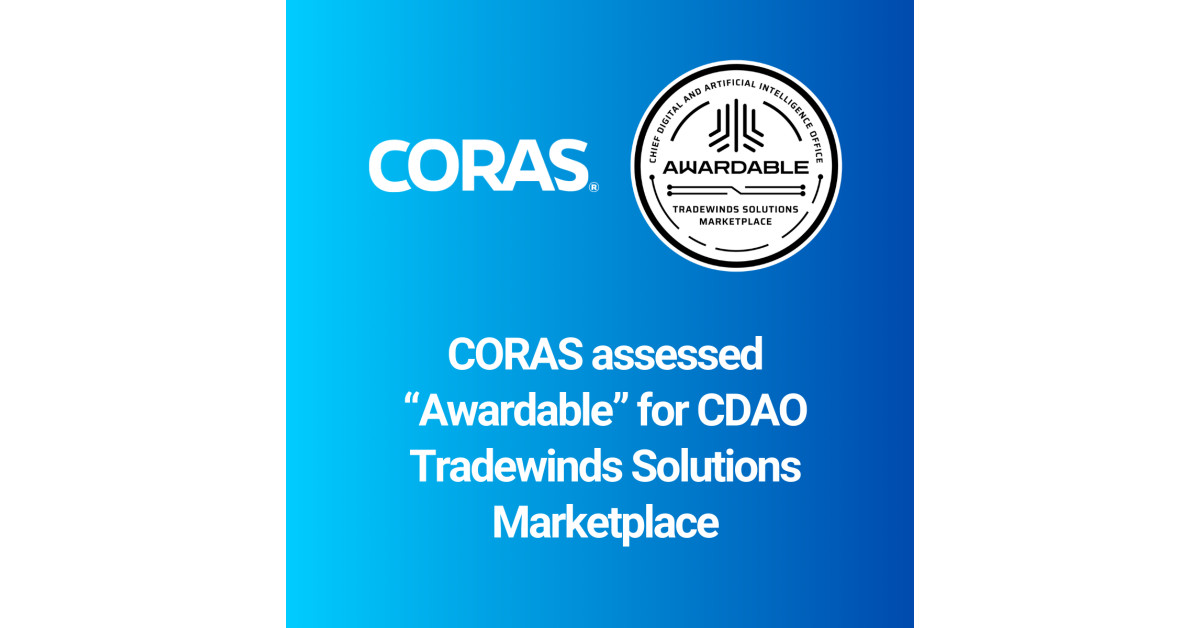 CORAS Assessed ‘Awardable’ for Chief Digital and Artificial Intelligence Office’s (CDAO) Tradewinds Solutions Marketplace for Further Work in the DoD