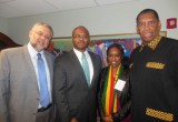 Anthony Elmore meets with South African Ambassador Ebrahim Rasool.  In picture is Congressman Cohen representative William Conner and Bogalech Elmore