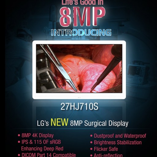 Ampronix Announces Availability of LG 8MP / 4K Surgical Display Monitor