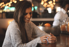 Trendy Woman with Silver Rings