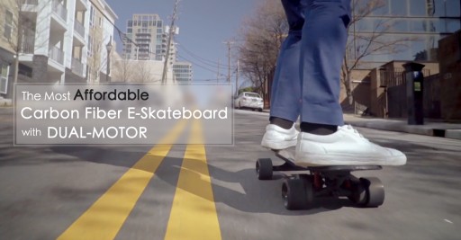 KingKong Pro Dual Motor Carbon Fiber Wrapped E-Skateboard Goes Live on Kickstarter