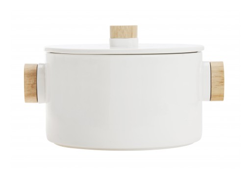 Wooden Double-Knob Serving Bowl Sets Standard for Nordic Designer Aava
