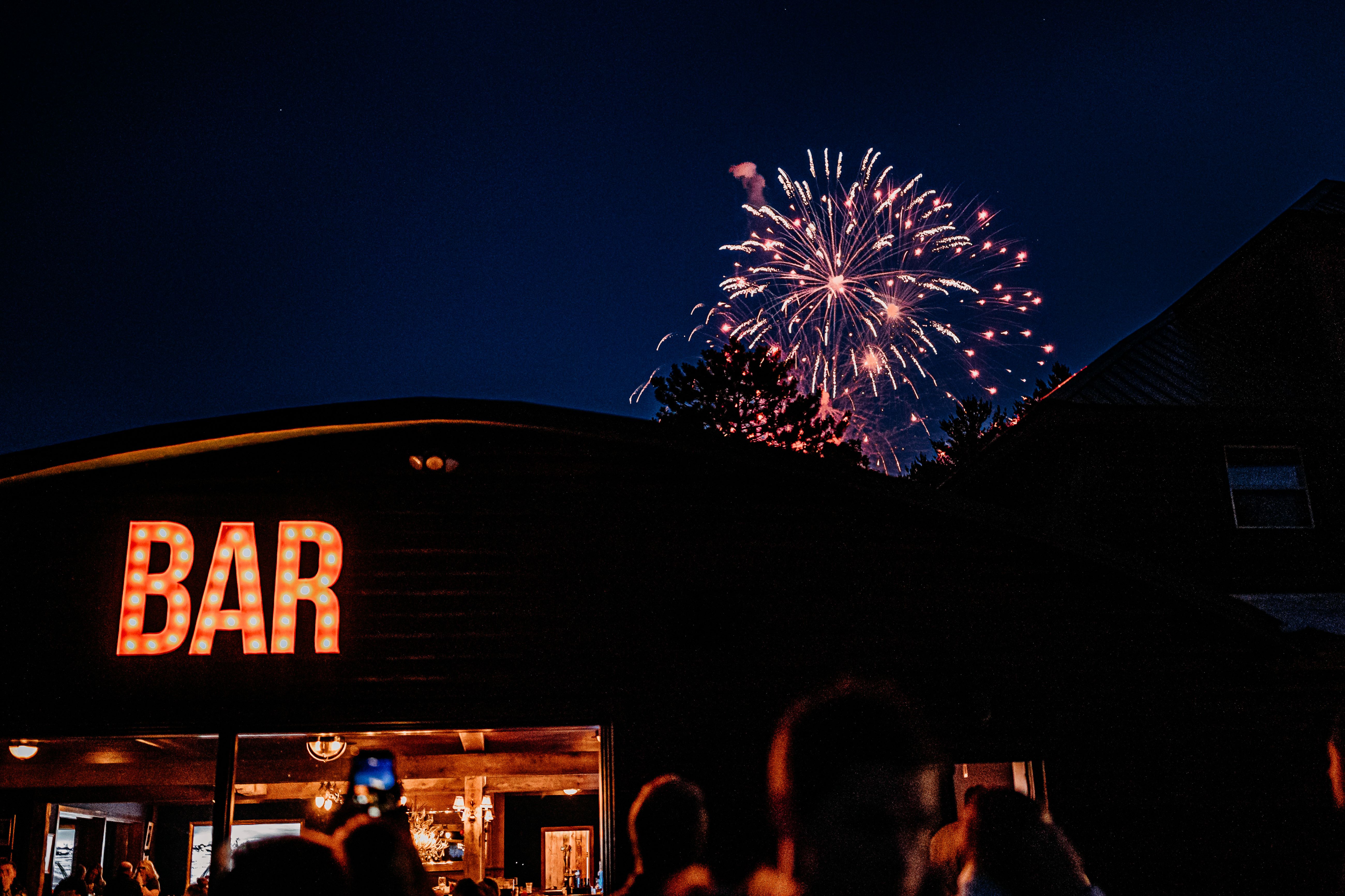 Fourth of July Fireworks Hosted by Bootleggers Lodge in Northern Wisconsin