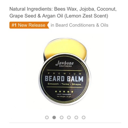 Jawbone Brother's Beard Balm With Fusiform Fragrance Control Hits #1 New Release on Amazon
