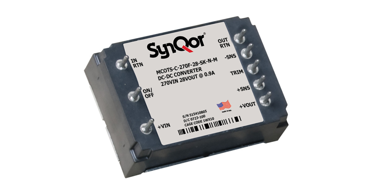 最新最全の SynQor Sixteenth DC-DC Vin 270F Mil-COTS New Its Announces 化粧水・ローション・トナー