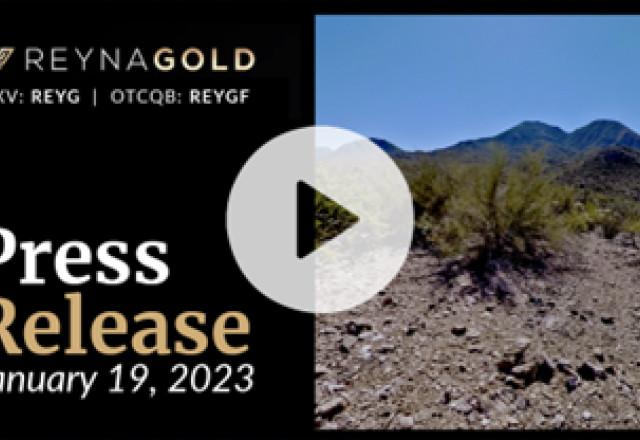 Reyna Gold Corp, Thursday, January 19, 2023, Press release picture