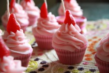 Wick'd Confections Sugary Strawberry Premium Cupcake Candles