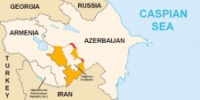 Map of Armenia-Artsakh-Azerbaijan