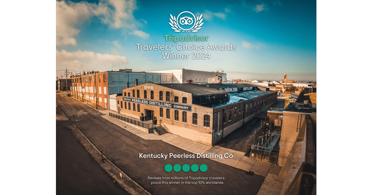 Kentucky Peerless Distilling Co. Wins Tripadvisor Travelers’ Choice Award 2024