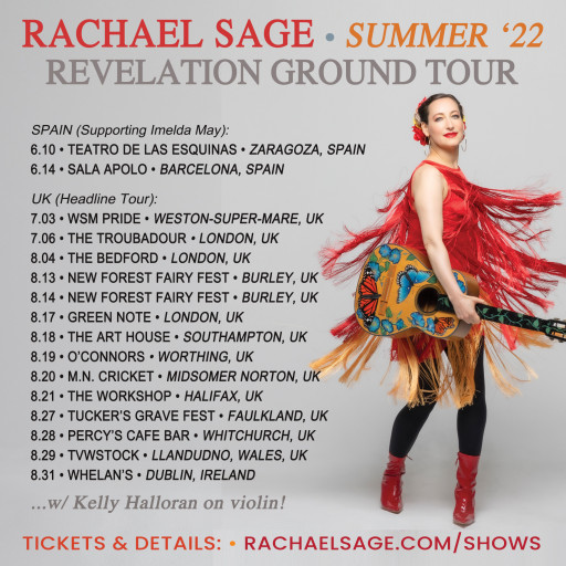 Rachael Sage 'Revelation Ground' Summer Tour: Spain Debut & UK Headline Shows