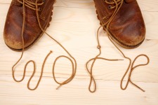 Work Boot Laces Spelling Out "Work"
