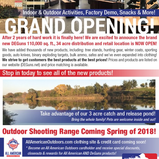 DEGuns Firearms and Sales Service Announces Grand Opening of Their New Retail Location