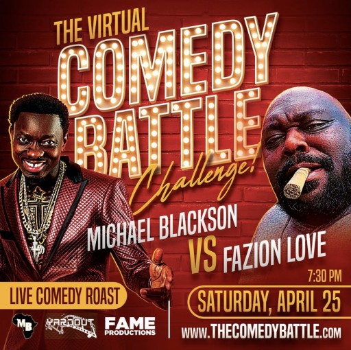 Michael Blackson & Faison Love Face-Off in Virtual Comedy Battle for a Cause