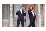 Brian Evans and comedian Carrot Top
