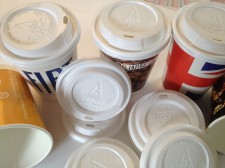 Double Wall Paper Cups with Sip Through Lids