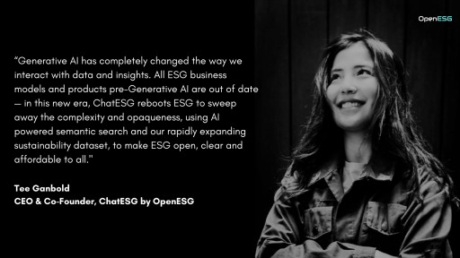 ChatESG Launches Globally — OpenESG's Generative AI Reboots ESG