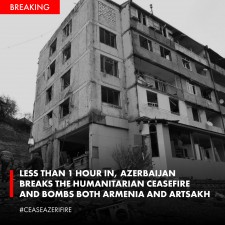 Azerbaijan breaks the humanitarian ceasefire 