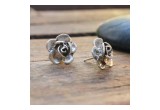 sterling silver rose post earrings