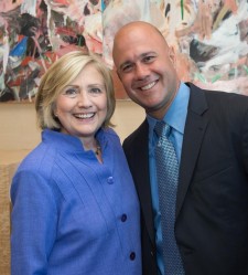 Andre Hurst and Hillary Clinton