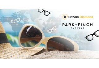 Park and Finch Eyewear with Bitcoin Diamond Logo