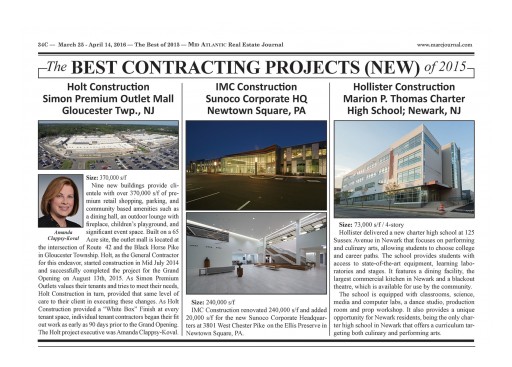 Holt Construction Project Named Best 2015 Retail Project by Mid Atlantic Real Estate Journal