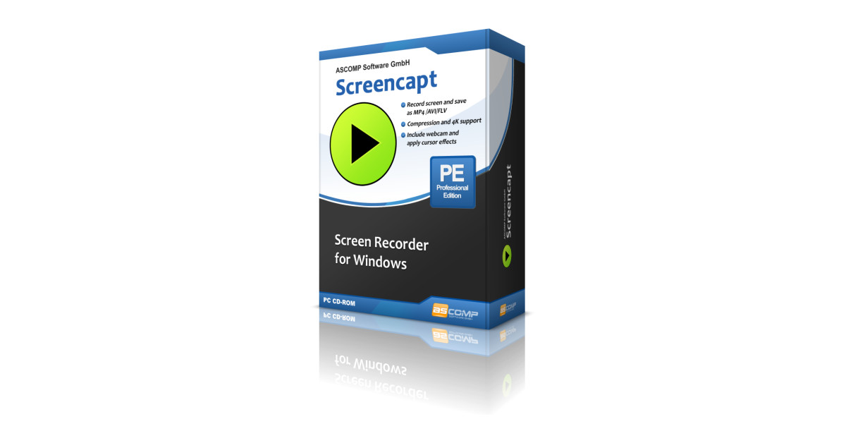 ASCOMP Introduces Screencapt: Powerful Windows Software for Screen Recording