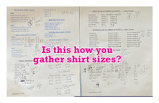 Frocket Gathers Back-to-School Shirt Sizing - No Advanced Degree Required