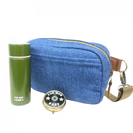 Mom's Fanny pack with Fun Mom Band lady flask and pillbox