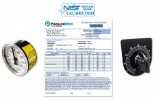 NIST Pressure Gauge Calibration Certificate 