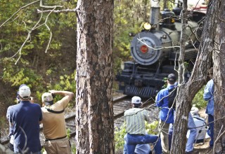 Photographers delight in steam engine photo ops at Texas State Railroad