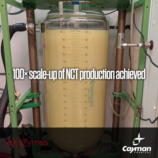 eXoZymes Achieves 100× Scale-up of NCT Production Using Exozymes, Demonstrating Near-perfect Feedstock Conversion